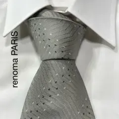 TG2679 renoma PARIS ストライプ ドット ネクタイ 日本製