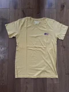 SANDINISTA イエロー Tシャツ Lサイズ ワンポイント ロゴ