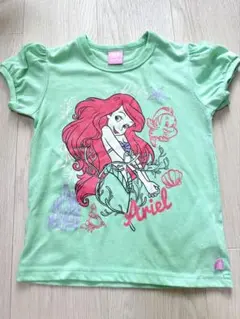 ベビードール　アリエル　半袖　Tシャツ　ディズニー　ミントグリーン　120
