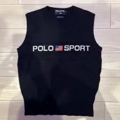 美品POLO SPORT ブラック ベスト Mサイズ