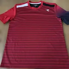 diadora サッカーシャツ Mサイズ 赤/黒