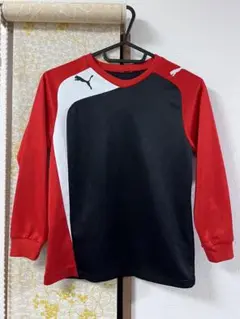 PUMA 長袖シャツ 黒/赤