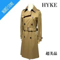 【超美品】HYKE トレンチコート ダブルボタン ベルト ライナー付き取り外し可