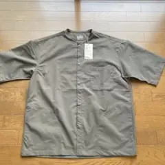 無印良品　MUJI 新品未使用タグ付 風を通す スタンドカラー五分袖シャツ