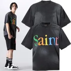 Saint MICHAEL新品Mサイズカラフルロゴ Tシャツ オーバーサイズ