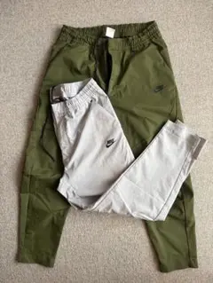 NIKE TECH イージーパンツ カーキ&ライトグレー set