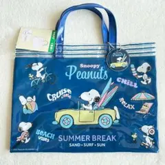 ラスト　お値下げ❣️ スヌーピー　プールバッグ　ビーチバッグ　ビニールバッグ