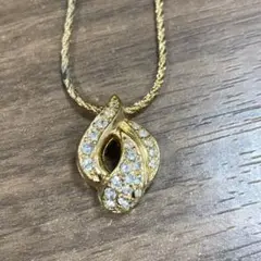 Christian Dior クリスチャンディオール ラインストーン ネックレス