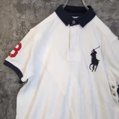 ポロバイラルフローレン　ビッグロゴ　ポロシャツ　ナンバー　ヴィンテージ古着