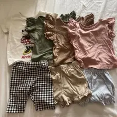 子ども服まとめ売り　6070サイズ　パンツ3枚　Tシャツ4枚　半袖　保育園着