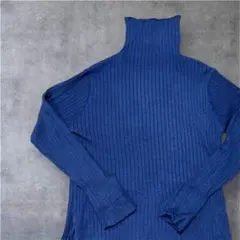 MICHEL KLEIN ミッシェルクラン ダークブルー タートルネックニット
