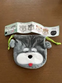 ガチャガチャ　シュナとボブ　フェイス巾着2