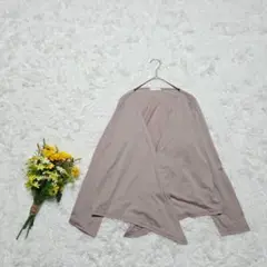 【デイタムライン】カシュクールカーディガン　LL　ベージュ　とろみ素材