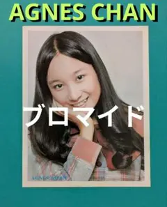 アグネスチャン　ブロマイド　右腕曲げ・あごひじポーズ・上半身写真