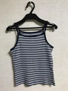 ストライプ タンクトップ ネイビー ホワイト