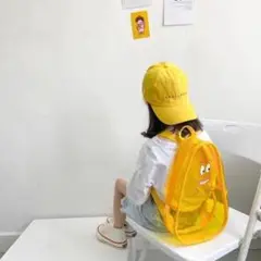 【最終値下げ】　バーバパパ　リュック　クリアバッグ　ビニールバック　キッズ