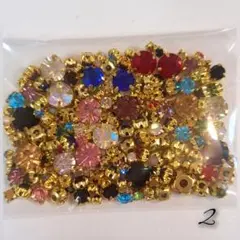 在庫処分sale 台座つき ガラスストーン 20g ②