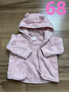H&M フリースアウター 68cm ピンク