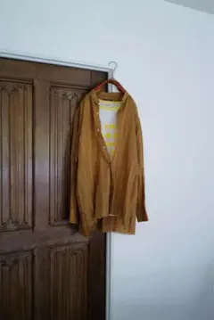 MAATEE&SONS 柿の葉Ex 乱れGingham Fringe Shirt