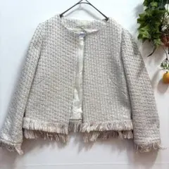 【UNTITLED】ノーカラージャケット　フォーマル フリンジ　卒業、入学式　2