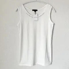 m.f editorial タンクトップ　ノースリーブ　ビジュー　新品　L