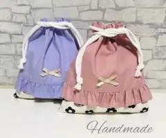 No.493 ハンドメイド♪巾着袋　2点セット