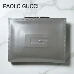 箱付き未使用品✨️　パオログッチ　ビンテージ　スクエアG　がまぐち　折り財布