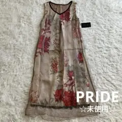 未使用☆PRIDE プライド☆ノースリーブワンピース ドレス 花柄