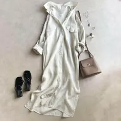美品▲定価2.8万▲1er Arrondissement/リネンシャツワンピース