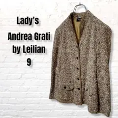 b981【Andrea Grati レリアン】9 スワンカラージャケット