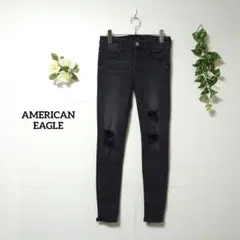 アメリカンイーグル ダメージ スキニーデニム ジーンズ ストレッチ
