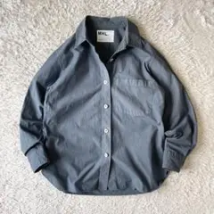 エムエイチエル 美品 DENSE POPLIN SHIRT 1 グレー