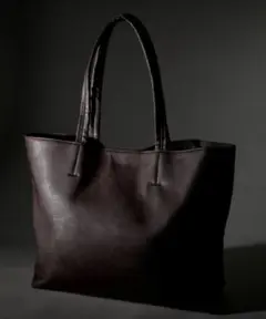 エルエイチピー LHP ベーシック レザートートバッグ ダークブラウン