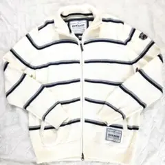 【美品】Eddie Bauer　ニット　ボーダー　ホワイト
