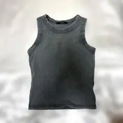 EMODA タンクトップ ダメージ ビンテージ風 カップ付き