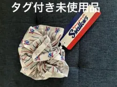 【未使用】東京ヤクルトスワローズ　キラキラ⭐︎シュシュ　ヘアゴム　ヘアアクセサリー