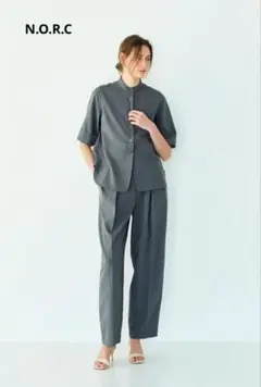 N.O.R.C・ウォッシャブルハーフスリーブシャツ＆バレルパンツ