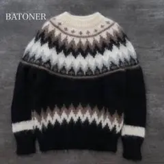 バトナー ノルディック モヘヤ ウール 黒 サイズ1
