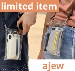 ajew pvc 透明 ケース ショルダー ポシェット スマホケース