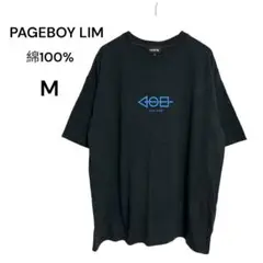 PAGEBOYLIM ロゴプリント半袖Tシャツ 黒 M 綿100%