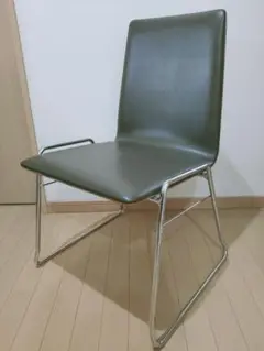 ♪③天童木工 Tendo チークプライウッド PVCレザー スチールレッグ