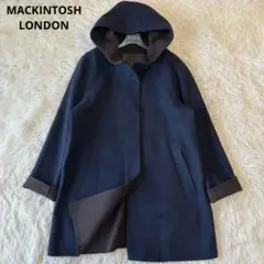 美品　マッキントッシュロンドン　フーデットコート　ダブルフェイス　ウール