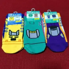 新品 キッズ靴下 3足セット 新幹線 はやぶさ ドクターイエロー つばさ