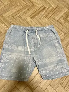 バンダナ柄 青色ショートパンツ　メンズＭ
