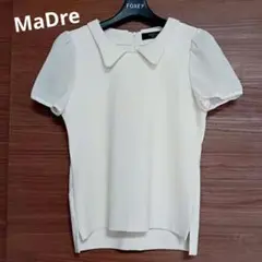 【マドーレ MaDre】襟つき カットソー ブラウス　３８ ホワイト