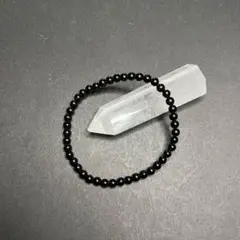 No.496. 高品質・黒水晶（モリオン）・パワーストーンブレスレット