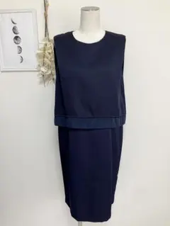 グリーンレーベルリラクシング　セットアップ風　ノースリーブワンピース
