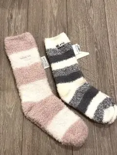 新品未使用 タグ付き ジェラートピケ ルームソックス 2足セット