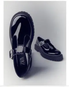 極美品✨ZARA✨kids チャンキーソール ローファー エナメルレザー 32