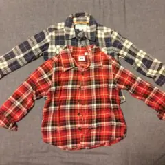 チェック柄シャツ2枚セット 110